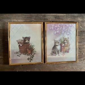 2 Framed Ruane Manning Kitten 🐱 Prints